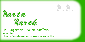 marta marek business card